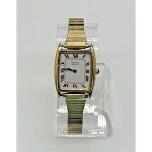 1970s Woman’s Seiko Tank Watch Gold-Tone New Battery Works | 4110-5067 | EUC